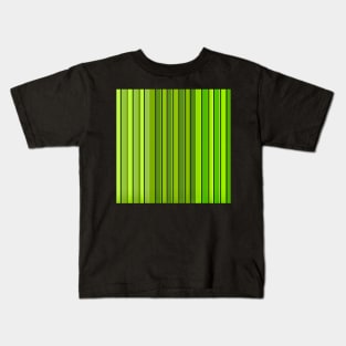 Green stripe pattern Kids T-Shirt